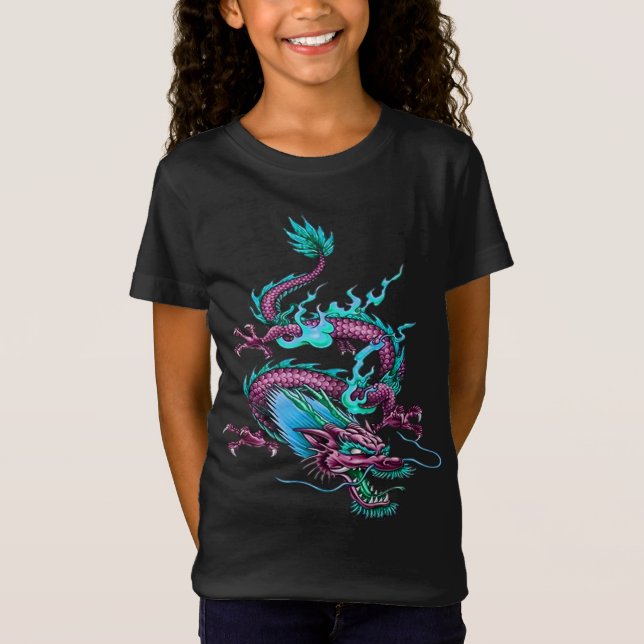 Chinese Cloud Dragon Mythical Rain Maker Creature  T-Shirt (Front)