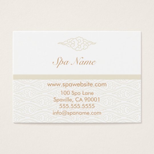 Chinese Cloud Spa Coupon Cards