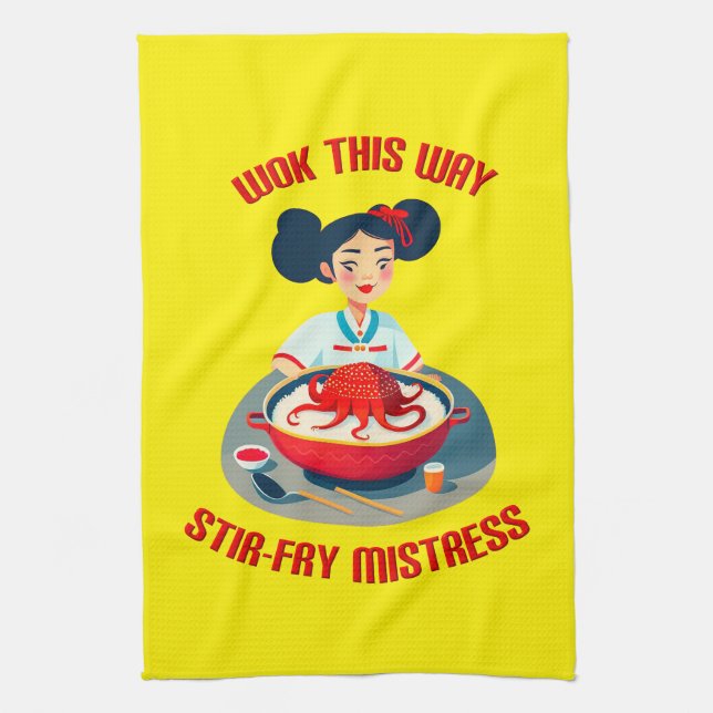 Chinese Cooking Kitchen Towel (Vertical)