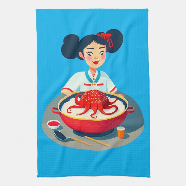 Chinese Cooking Kitchen Towel (Vertical)