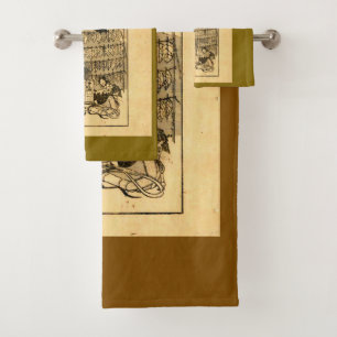 "Chinese-Cooling the horses" Bath Towel Set