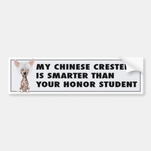 Chinese Crested 1 Honour CR1 Bumper Sticker