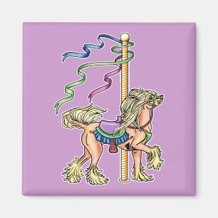 Chinese Crested Carousel Magnet