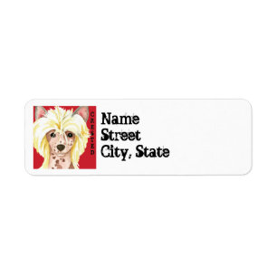 Chinese Crested Color Block Label