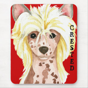 Chinese Crested Colour Block Mouse Pad