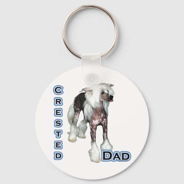 Chinese Crested Dad 4 - Keychain (Front)