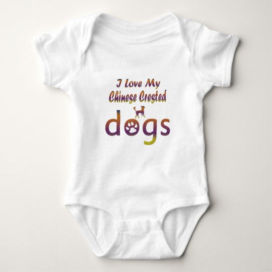 Chinese Crested designs Baby Bodysuit