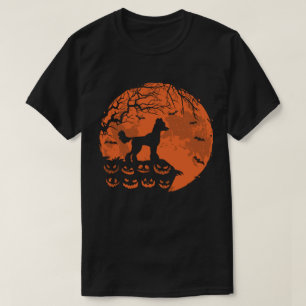 Chinese Crested Dog And Moon Halloween Dog Lover T-Shirt