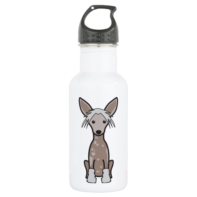 Chinese Crested Dog Cartoon 532 Ml Water Bottle (Front)