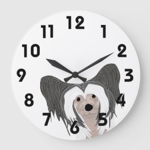 Chinese Crested Dog Clock