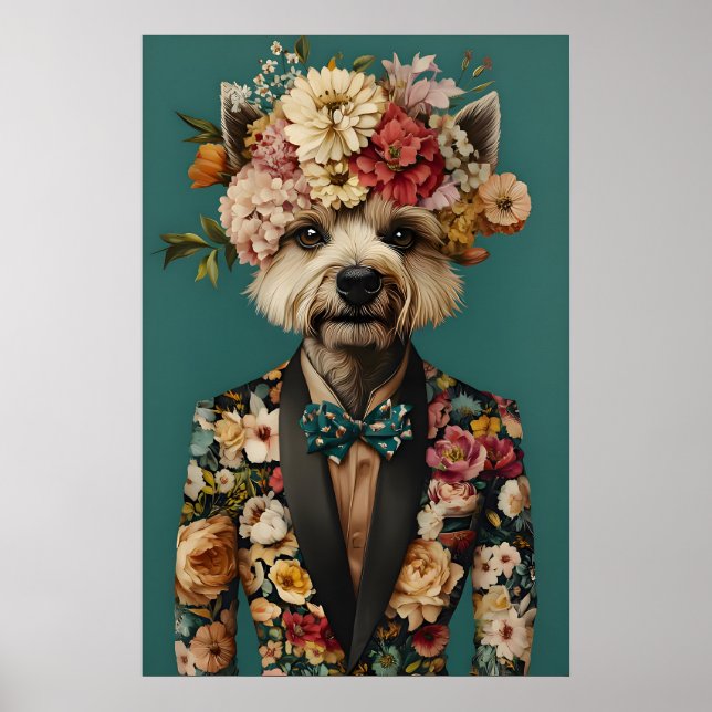 Chinese Crested Dog In Suit Poster, Chinese Poster (Front)