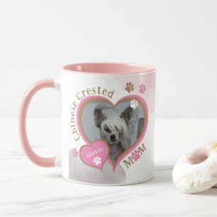 Chinese Crested Dog Mum Personalised Photo Mug