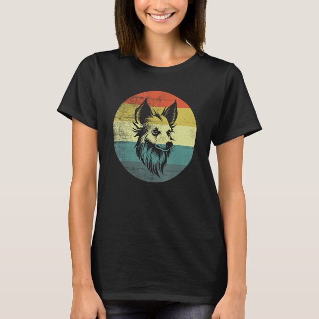 Chinese Crested Dog Retro Vintage Graphic T-Shirt (Front)