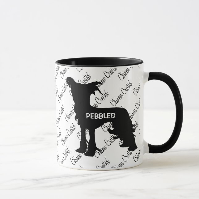 Chinese Crested Dog Silhouette Mug (Right)