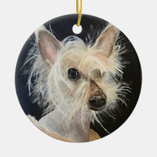 Chinese Crested dressed for Portrait Ornament