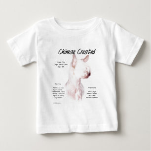 Chinese Crested (hairless) History Design Baby T-Shirt
