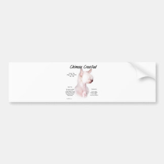 Chinese Crested (hairless) History Design Bumper Sticker