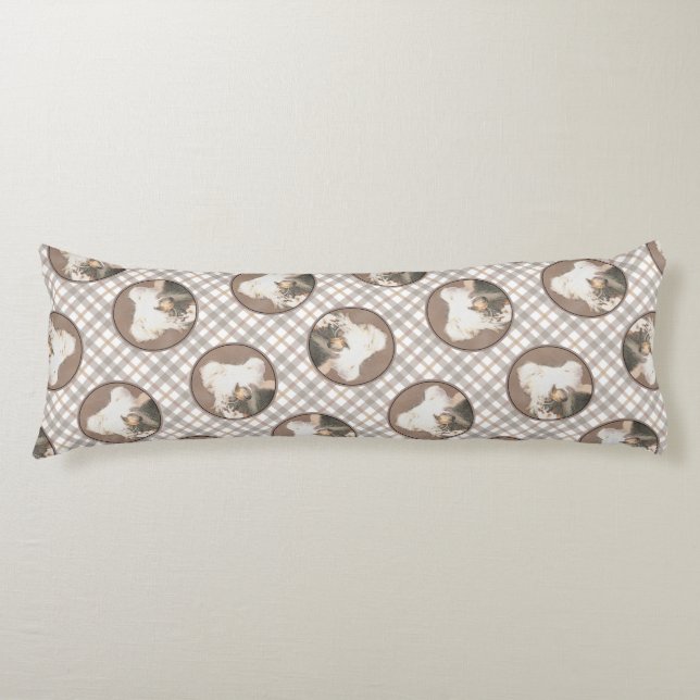 Chinese Crested Hairless Painting Original Dog Art Body Cushion (Front)