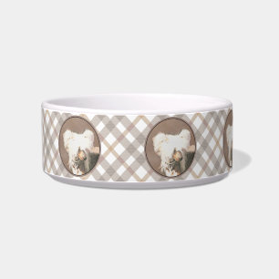 Chinese Crested Hairless Painting Original Dog Art Bowl