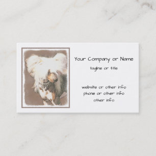 Chinese Crested Hairless Painting Original Dog Art Business Card