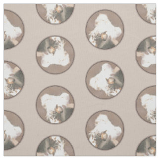 Chinese Crested Hairless Painting Original Dog Art Fabric