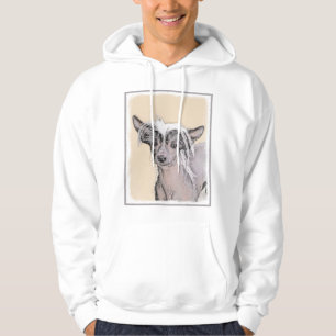 Chinese Crested Hairless Painting Original Dog Art Hoodie