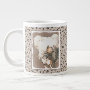 Chinese Crested Hairless Painting Original Dog Art Large Coffee Mug