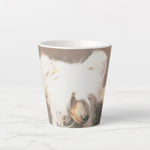 Chinese Crested Hairless Painting Original Dog Art Latte Mug