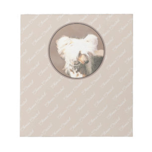 Chinese Crested Hairless Painting Original Dog Art Notepad