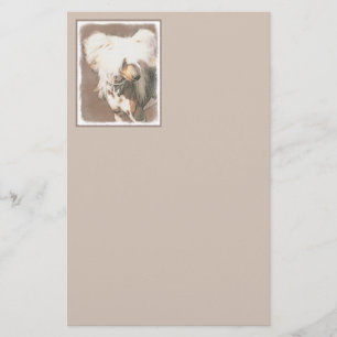 Chinese Crested Hairless Painting Original Dog Art Stationery