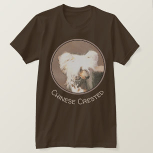 Chinese Crested Hairless Painting Original Dog Art T-Shirt