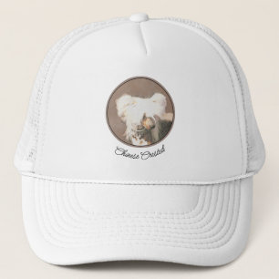 Chinese Crested Hairless Painting Original Dog Art Trucker Hat