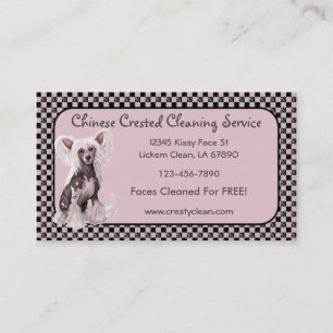 Chinese Crested Hairless Sit Business Cards