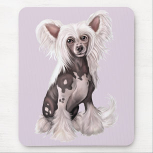 Chinese Crested Hairless Sit Mouse Mat