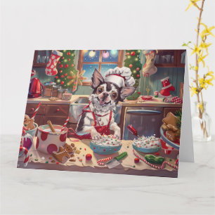 Chinese Crested Holiday Baking: Festive Christmas Card