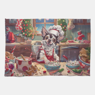 Chinese Crested Holiday Baking: Festive Christmas Tea Towel