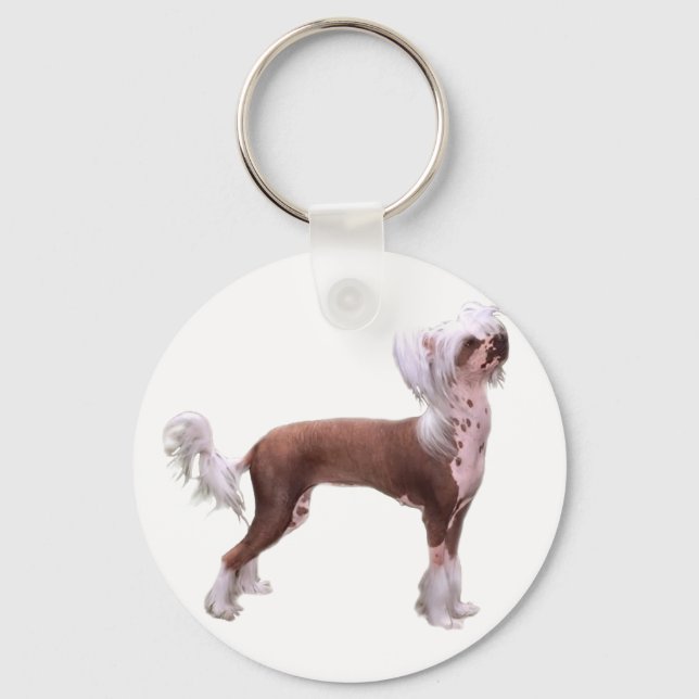 Chinese Crested Key Ring (Front)