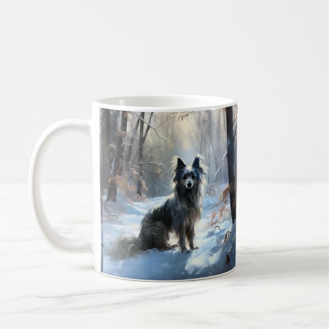Chinese Crested Let It Snow Christmas Coffee Mug (Left)