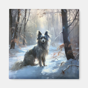 Chinese Crested Let It Snow Christmas Magnet