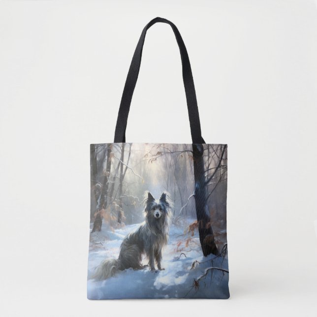 Chinese Crested Let It Snow Christmas Tote Bag (Front)
