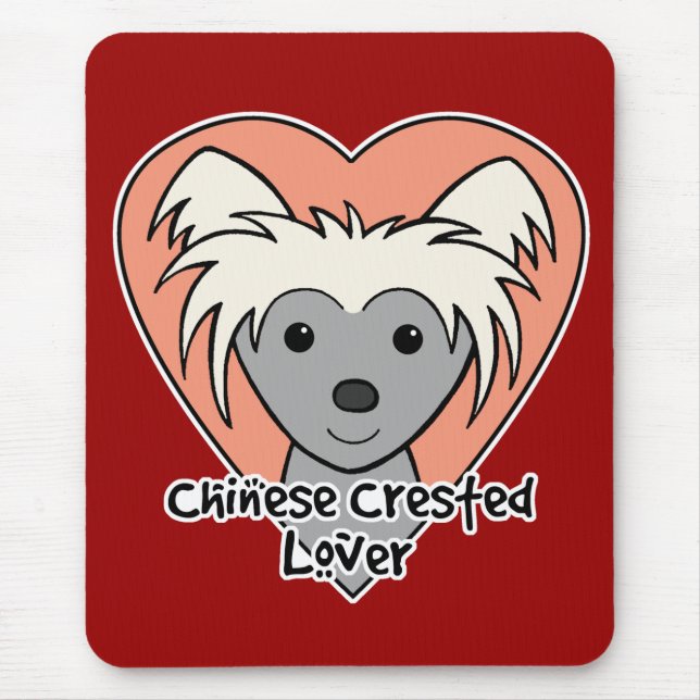 Chinese Crested Lover Mouse Mat (Front)