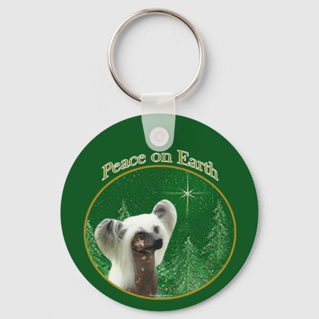 Chinese Crested Peace Key Ring (Front)