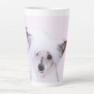 Chinese Crested Powderpuff Painting - Dog Art Latte Mug