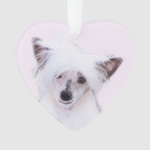Chinese Crested Powderpuff Painting - Dog Art Ornament
