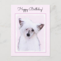 Chinese Crested Powderpuff Painting - Dog Art