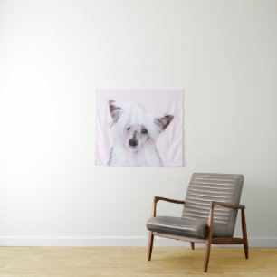 Chinese Crested Powderpuff Painting - Dog Art Tapestry