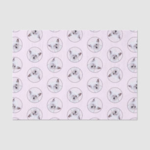Chinese Crested Powderpuff White Painting Dog Art Tissue Paper