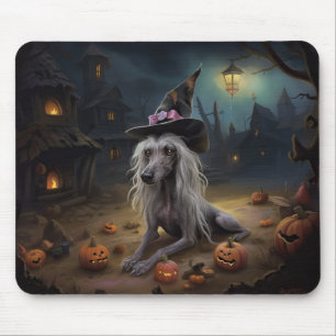 Chinese Crested Pumpkins Halloween Scary Mouse Mat