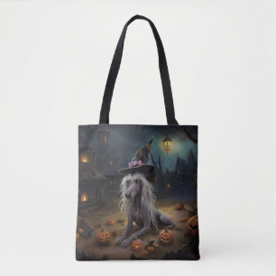 Chinese Crested Pumpkins Halloween Scary  Tote Bag