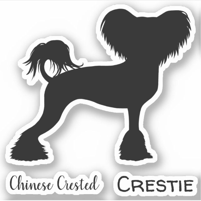 Chinese Crested Silhouette (Front)